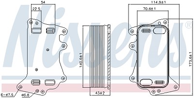 Nissens Ölkühler, Automatikgetriebe [Hersteller-Nr. 90903] für BMW von NISSENS