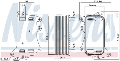 Nissens Ölkühler, Automatikgetriebe [Hersteller-Nr. 90908] für Alpina, BMW von NISSENS