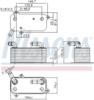 Nissens Ölkühler, Automatikgetriebe [Hersteller-Nr. 91389] für VW von NISSENS