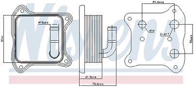 Nissens Ölkühler, Motoröl [Hersteller-Nr. 90680] für Audi, Seat, Skoda, VW von NISSENS