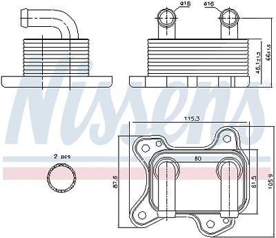 Nissens Ölkühler, Motoröl [Hersteller-Nr. 90682] für Chevrolet, Opel von NISSENS