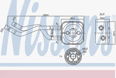 Nissens Ölkühler, Motoröl [Hersteller-Nr. 90685] für Seat, VW von NISSENS