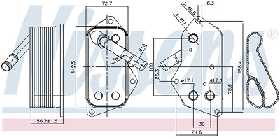 Nissens Ölkühler, Motoröl [Hersteller-Nr. 90689] für BMW von NISSENS