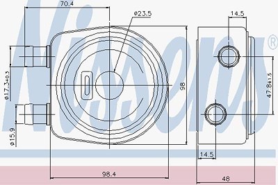 Nissens Ölkühler, Motoröl [Hersteller-Nr. 90697] für Dacia, Mitsubishi, Nissan, Opel, Renault, Suzuki, Volvo von NISSENS