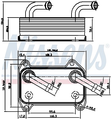 Nissens Ölkühler, Motoröl [Hersteller-Nr. 90707] für Volvo von NISSENS