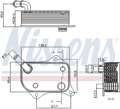 Nissens Ölkühler, Motoröl [Hersteller-Nr. 90711] für Audi, VW von NISSENS