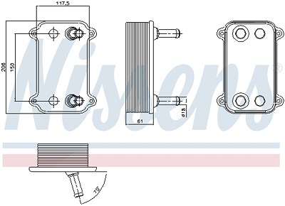 Nissens Ölkühler, Motoröl [Hersteller-Nr. 90735] für Porsche von NISSENS