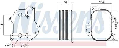 Nissens Ölkühler, Motoröl [Hersteller-Nr. 90745] für Audi, Seat, Skoda, VW von NISSENS