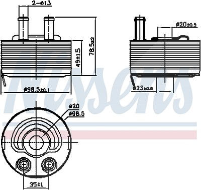 Nissens Ölkühler, Motoröl [Hersteller-Nr. 90793] für Nissan von NISSENS