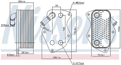 Nissens Ölkühler, Motoröl [Hersteller-Nr. 90809] für VW von NISSENS