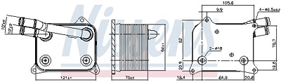 Nissens Ölkühler, Motoröl [Hersteller-Nr. 90839] für Audi von NISSENS