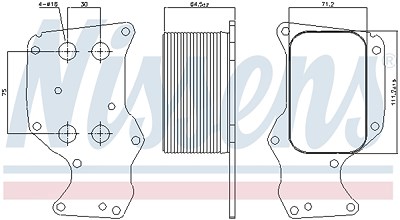 Nissens Ölkühler, Motoröl [Hersteller-Nr. 90851] für BMW von NISSENS