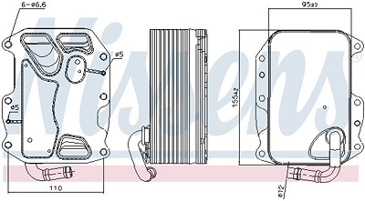 Nissens Ölkühler, Motoröl [Hersteller-Nr. 90852] für Audi, VW von NISSENS