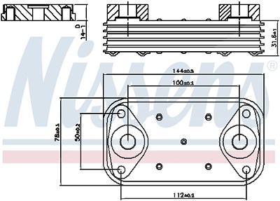 Nissens Ölkühler, Motoröl [Hersteller-Nr. 90889] für Citroën, Fiat, Iveco, Peugeot von NISSENS