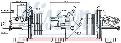 Nissens Ölkühler, Motoröl [Hersteller-Nr. 90893] für Citroën, Fiat, Ford, Peugeot von NISSENS