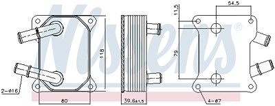 Nissens Ölkühler, Motoröl [Hersteller-Nr. 90897] für Ford von NISSENS