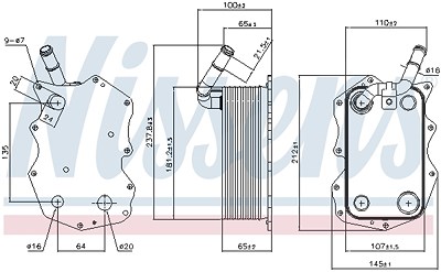 Nissens Ölkühler, Motoröl [Hersteller-Nr. 90917] für Audi, Porsche, VW von NISSENS