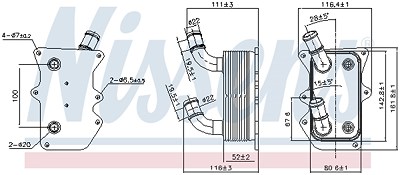 Nissens Ölkühler, Motoröl [Hersteller-Nr. 90919] für Hyundai, Kia von NISSENS