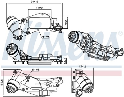 Nissens Ölkühler, Motoröl [Hersteller-Nr. 90930] für Chevrolet, Opel von NISSENS