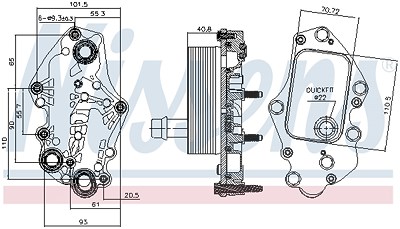 Nissens Ölkühler, Motoröl [Hersteller-Nr. 90982] für Opel, Vauxhall von NISSENS