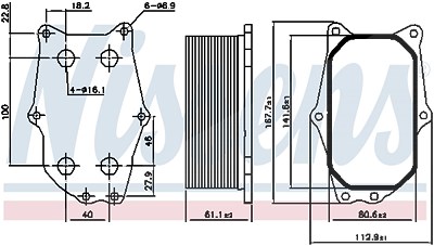 Nissens Ölkühler, Motoröl [Hersteller-Nr. 90987] für Cadillac, Opel, Saab von NISSENS