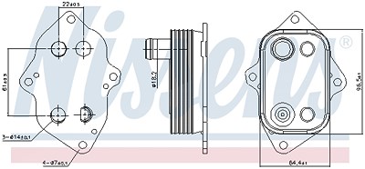 Nissens Ölkühler, Motoröl [Hersteller-Nr. 91103] für Mercedes-Benz von NISSENS