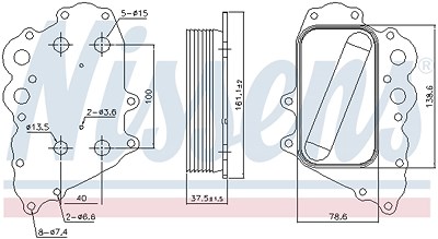 Nissens Ölkühler, Motoröl [Hersteller-Nr. 91108] für Mercedes-Benz von NISSENS