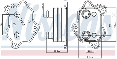 Nissens Ölkühler, Motoröl [Hersteller-Nr. 91150] für Mini von NISSENS