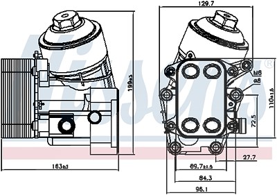 Nissens Ölkühler, Motoröl [Hersteller-Nr. 91154] für Skoda von NISSENS