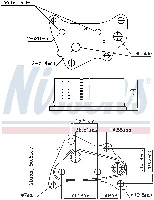 Nissens Ölkühler, Motoröl [Hersteller-Nr. 91202] für Opel von NISSENS