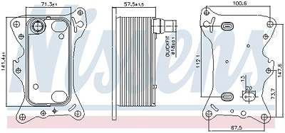 Nissens Ölkühler, Motoröl [Hersteller-Nr. 91266] für Mercedes-Benz von NISSENS