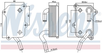 Nissens Ölkühler, Motoröl [Hersteller-Nr. 91317] für Mercedes-Benz von NISSENS