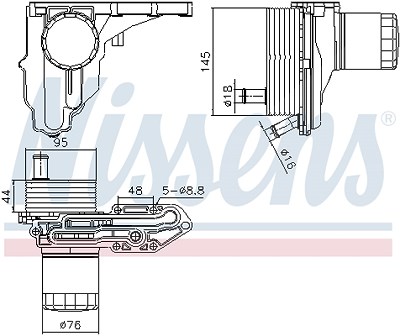 Nissens Ölkühler, Motoröl [Hersteller-Nr. 91329] für Ford von NISSENS