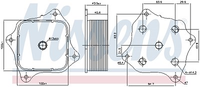 Nissens Ölkühler, Motoröl [Hersteller-Nr. 91421] für Honda von NISSENS