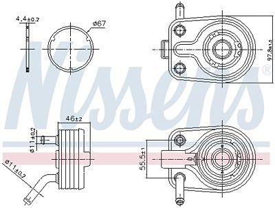 Nissens Ölkühler, Motoröl [Hersteller-Nr. 91447] für Hyundai, Kia von NISSENS