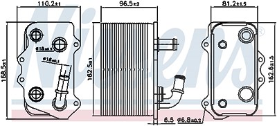 Nissens Ölkühler, Schaltgetriebe [Hersteller-Nr. 90934] für Porsche von NISSENS