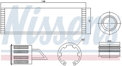 Nissens Trockner, Klimaanlage [Hersteller-Nr. 95515] für Seat, VW von NISSENS