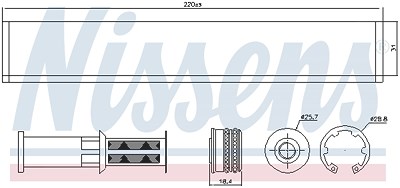 Nissens Trockner, Klimaanlage [Hersteller-Nr. 95598] für Audi, Cupra, Seat, Skoda, VW von NISSENS