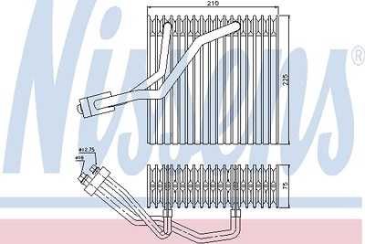 Nissens Verdampfer, Klimaanlage [Hersteller-Nr. 92176] für Audi, Seat, Skoda, VW von NISSENS