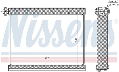 Nissens Verdampfer, Klimaanlage [Hersteller-Nr. 92317] für Mitsubishi von NISSENS