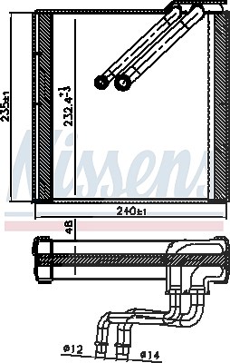 Nissens Verdampfer, Klimaanlage [Hersteller-Nr. 92371] für Skoda, VW von NISSENS