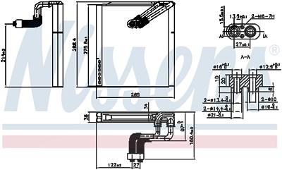 Nissens Verdampfer, Klimaanlage [Hersteller-Nr. 92375] für Hyundai, Kia von NISSENS