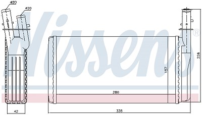 Nissens Wärmetauscher, Innenraumheizung [Hersteller-Nr. 70016] für Alfa Romeo, Lancia von NISSENS