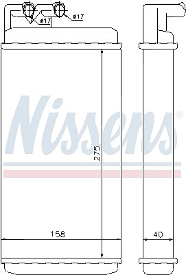 Nissens Wärmetauscher, Innenraumheizung [Hersteller-Nr. 70220] für Audi von NISSENS