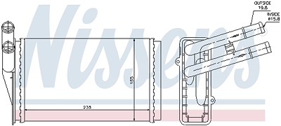 Nissens Wärmetauscher, Innenraumheizung [Hersteller-Nr. 70221] für Audi, Skoda, VW von NISSENS