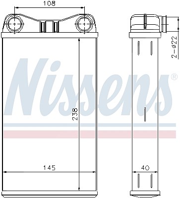 Nissens Wärmetauscher, Innenraumheizung [Hersteller-Nr. 70227] für Audi, Seat von NISSENS