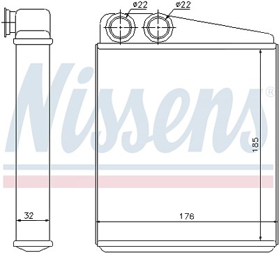 Nissens Wärmetauscher, Innenraumheizung [Hersteller-Nr. 70228] für Audi, Seat, Skoda, VW von NISSENS