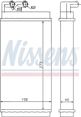 Nissens Wärmetauscher, Innenraumheizung [Hersteller-Nr. 70230] für Audi von NISSENS