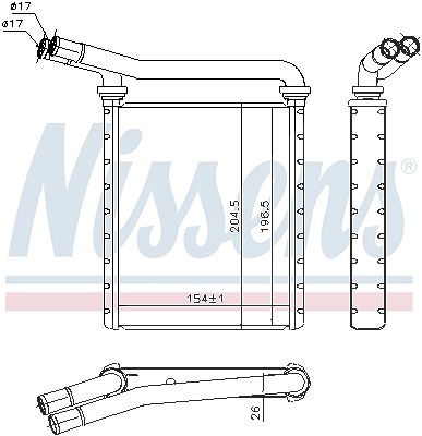 Nissens Wärmetauscher, Innenraumheizung [Hersteller-Nr. 707090] für Toyota von NISSENS