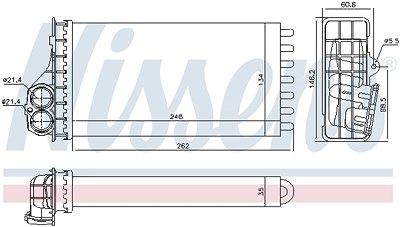 Nissens Wärmetauscher, Innenraumheizung [Hersteller-Nr. 707091] für Citroën von NISSENS